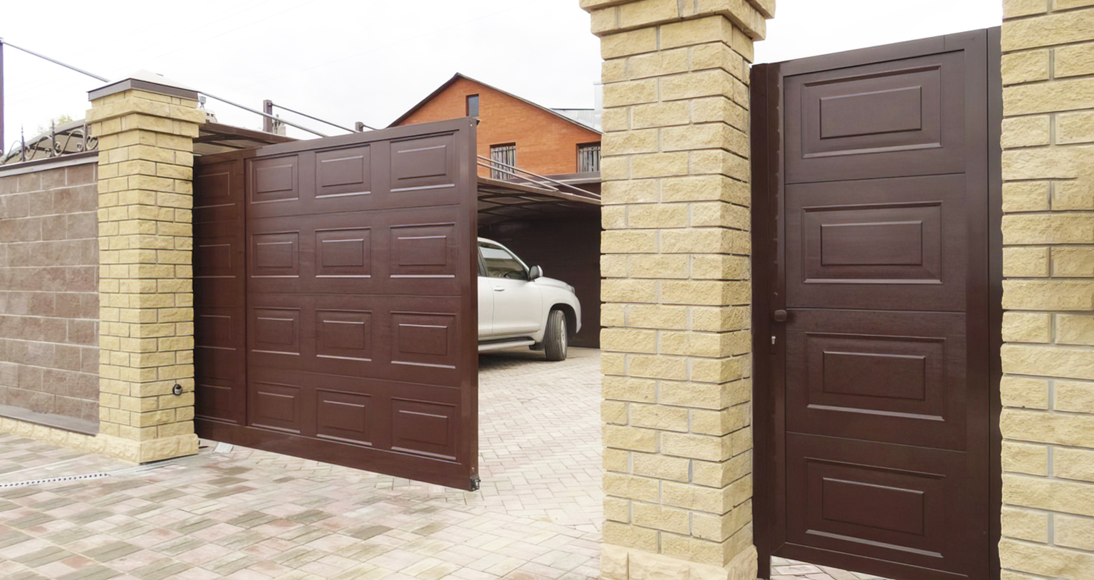 Ворота с калиткой в Учкекене под ключ