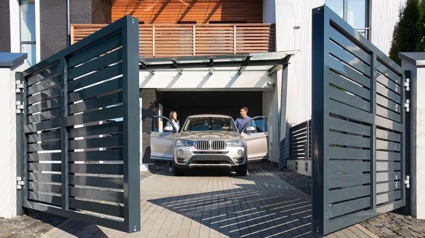 распашные ворота в Учкекене